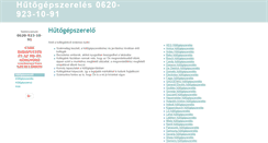 Desktop Screenshot of hutogepszereles.net