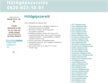 Tablet Screenshot of hutogepszereles.net